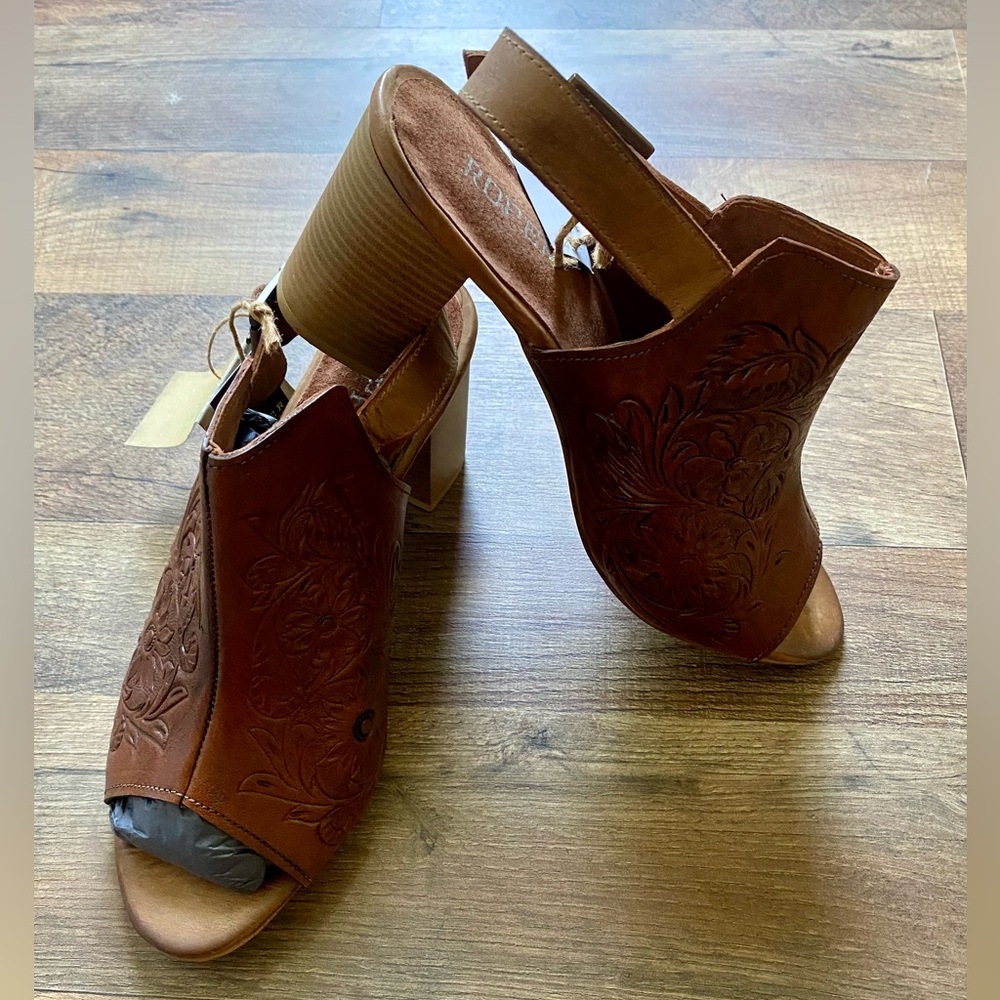Leather Block Heels
